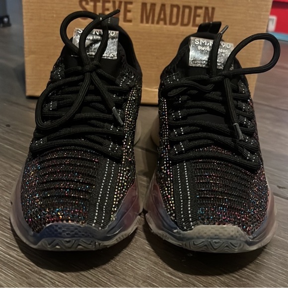 New authentic Steve Madden girls JMAXIMA WEDGE SNEAKERS sz 3 display - Picture 2 of 11